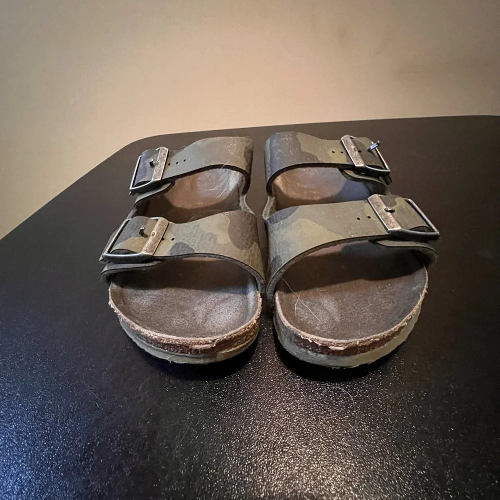 Birkenstock arizona cameo desert khaki leather sandals EUR 33 US 2-2.5